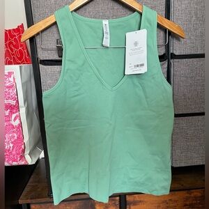 Athleta Mint Green V-Neck Tank Top